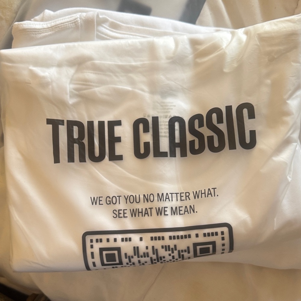 True Classic - Brand New - unopened- Men's White Short Sleeve Tee XL